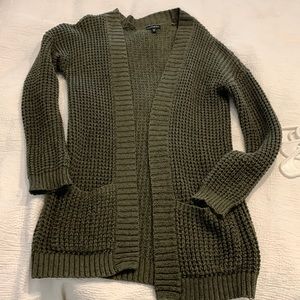 Green sweater cardigan - barely worn
